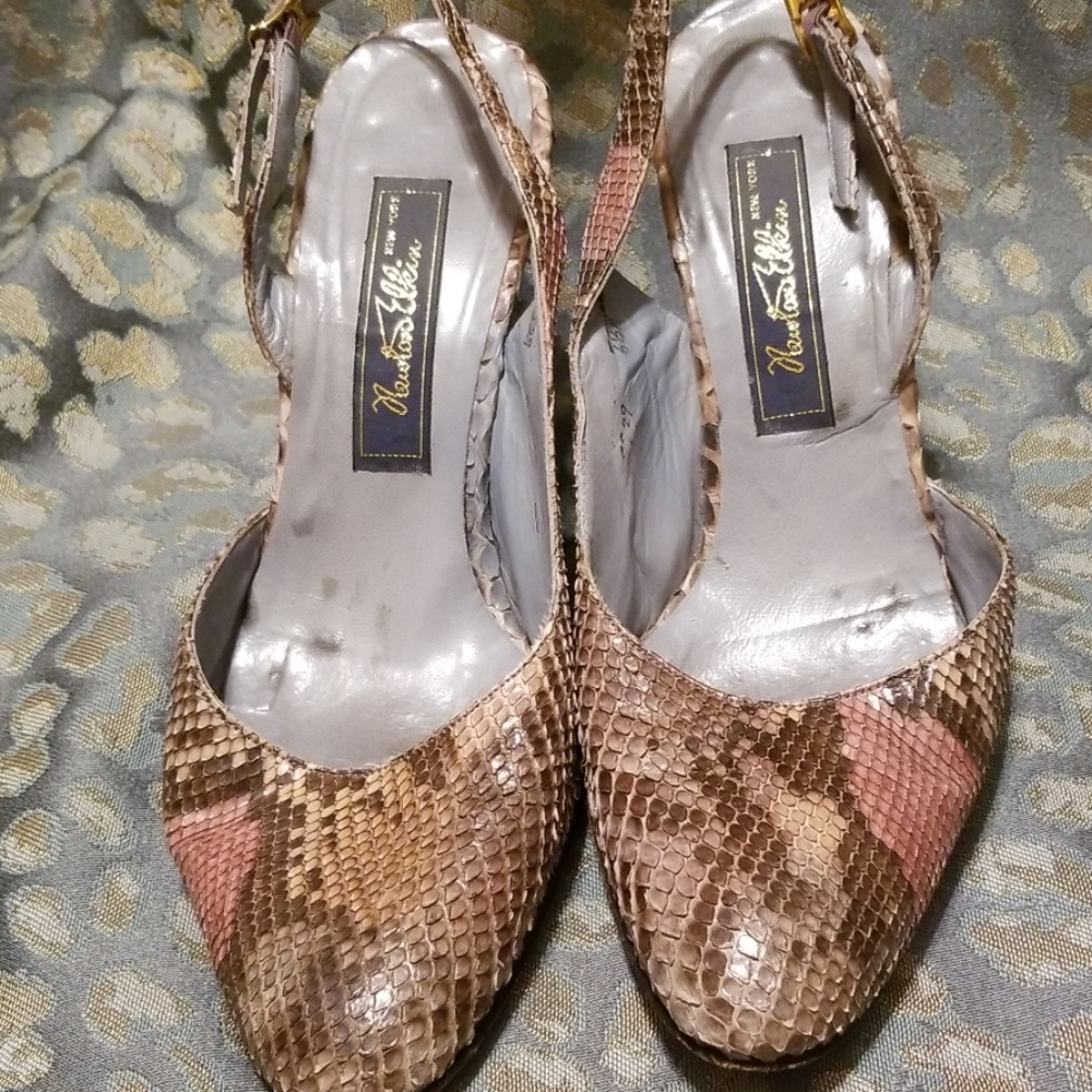 Newton Elkin Snakeskin Heals 6.5 Purple